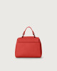 Orciani Sveva Soft mini leather handbag with strap Grained leather, Leather Marlboro red