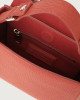 Orciani Sveva Soft Mini leather handbag with shoulder strap Grained leather Brick