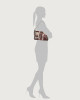 Orciani Soho Naponos python leather baguette bag with strap Python Leather Bordeaux