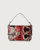 Orciani Soho Naponos python leather baguette bag with strap Python Leather Red