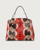 Orciani Sveva Naponos medium python leather shoulder bag with strap Leather Red