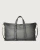 Orciani Micron Deep leather large weekender bag with strap Leather Grey