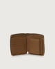 Orciani Soft leather wallet with RFID protection Grained leather Caramel