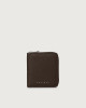 Orciani Soft leather wallet with RFID protection Grained leather Chocolate