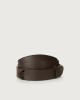 Orciani Micron leather Nobuckle belt Leather Ebony