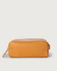 Orciani Micron Leather Beauty Case Grained leather Ocher