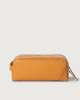 Orciani Micron Leather Beauty Case Grained leather Ocher