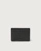 Orciani Micron leather card holder Grained leather Black