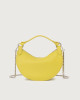 Orciani Dumpling Soft leather mini bag with strap Grained leather yellow