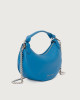 Orciani Dumpling Soft leather mini bag with strap Grained leather elettric Blue