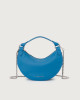 Orciani Dumpling Soft leather mini bag with strap Grained leather elettric Blue