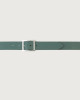 Orciani Micron Double A reversible leather belt Grained leather Chocolate+Green