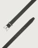 Orciani Micron Double reversible leather belt Grained leather Black+Chocolate