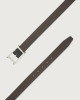 Orciani Micron Double reversible leather belt Grained leather Black+Chocolate