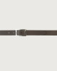 Orciani Micron Double reversible leather belt Grained leather Black+Chocolate