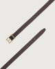 Orciani Micron Double B reversible leather belt 3 cm Black+Chocolate