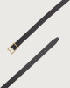 Orciani Micron Double B reversible leather belt 3 cm Black+Chocolate