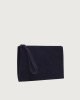 Orciani Nabucco large nubuck leather pouch with wristband Nubuck Dark Blue