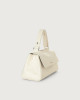 Orciani Sveva Longuette Soft leather handbag with strap Grained leather White