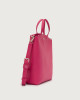 Orciani Ladylike Soft Small leather tote bag Grained leather Fuchsia