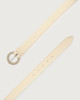 Orciani Sense classic leather belt Grained leather Off-White