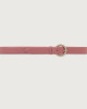 Orciani Sense classic leather belt Grained leather pink
