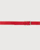 Orciani Soft leather classic belt 3 cm Grained leather Marlboro red
