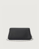 Orciani Gossip Soft grained leather clutch bag Grained leather Black