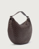 Orciani Dumpling Nappa Woven Large leather shoulder bag Leather chocolate