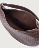 Orciani Dumpling Nappa Woven Large leather shoulder bag Leather chocolate