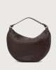 Orciani Dumpling Nappa Woven Large leather shoulder bag Leather chocolate
