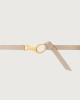 Nappa B long tip leather belt 2 cm