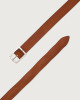Orciani Hunting Double reversible leather belt 3,5 cm Leather, Suede leather Honey