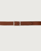 Orciani Hunting Double reversible leather belt 3,5 cm Leather, Suede leather Honey