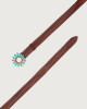 Orciani Bull Soft jewel leather belt 3,5 cm Bull hide Brown