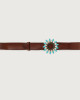 Orciani Bull Soft jewel leather belt 3,5 cm Bull hide Brown