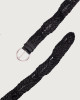 Orciani Masculine braided leather belt 5,5 cm Leather Black