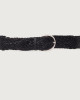 Orciani Masculine braided leather belt 5,5 cm Leather Black
