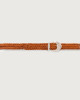 Orciani Masculine braided leather belt 3 cm Leather Cognac