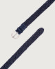 Orciani Suede Plot braided belt 3,5 cm Suede leather Blue