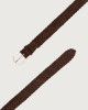 Orciani Suede Plot braided belt 3,5 cm Suede leather Chocolate