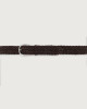 Orciani Suede Plot braided belt 3,5 cm Suede leather Chocolate
