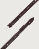 Orciani Bull Soft engraved leather belt with studs 3,5 cm Leather Chocolate