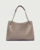 Orciani Venus Soft Midi grained leather shoulder bag Grained leather taupe