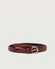 Orciani Sense classic dollar leather belt 1,5 cm Grained leather brick