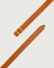 Orciani Bull monogram leather belt 3,5 cm Bull hide Cognac