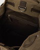 Orciani Jones Safari canvas and leather backpack Leather & fabric Chocolate