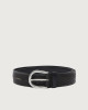 Orciani Bull Soft leather belt 3,5 cm Bull hide Black