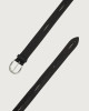Orciani Bull Soft leather belt 3,5 cm Bull hide Black