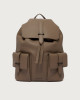 Orciani Jones Soft grained leather backpack Grained leather taupe